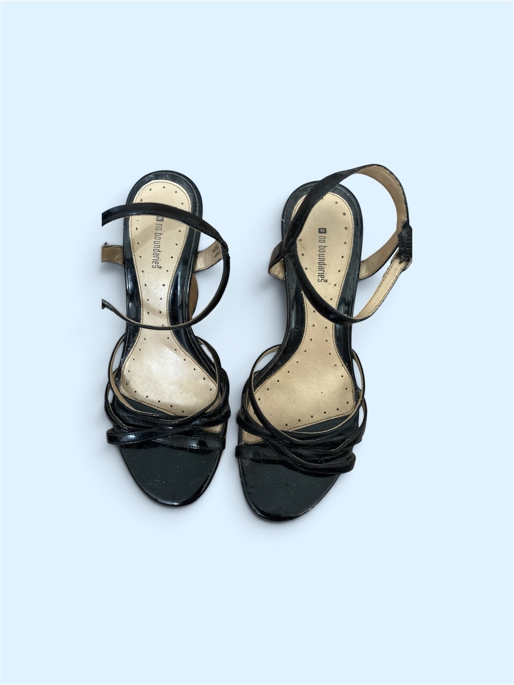 NO BOUNDARIES Women’s Wedge Sandals in Black with Cork Heel